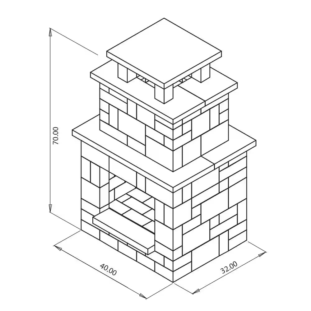 Santa Fe Compact Outdoor Fireplace