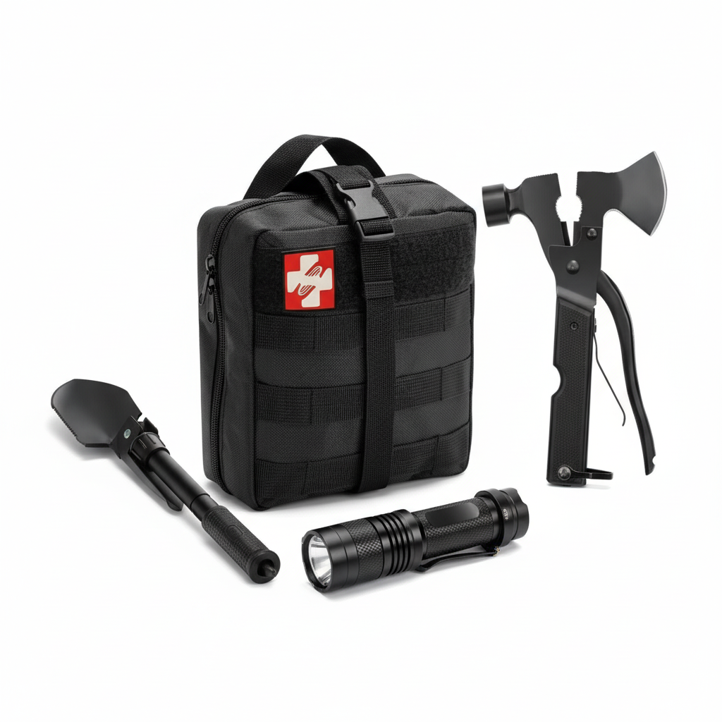 142Pcs Survival Kit, Professional Survival Equipment with Molle Pouch Camping...