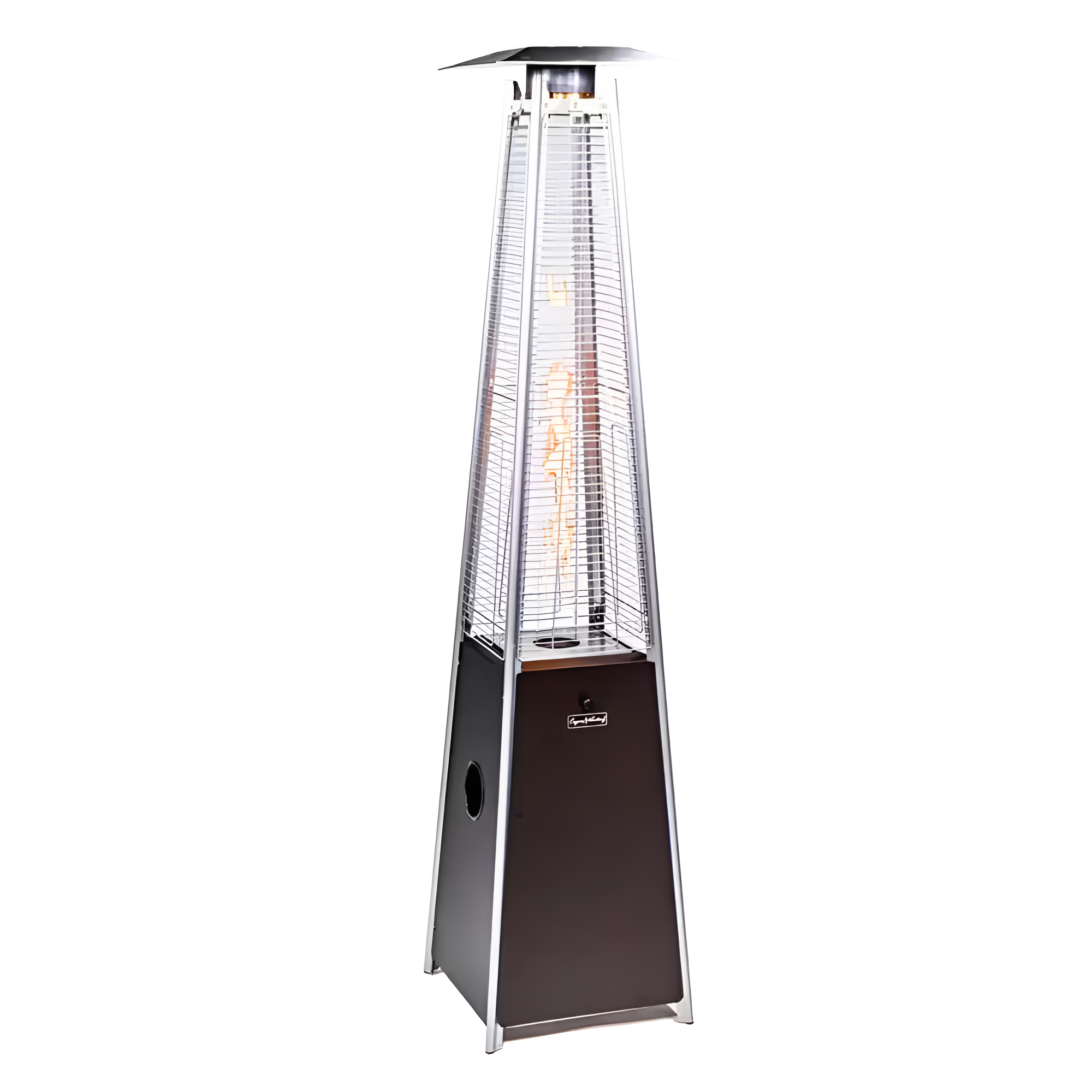 Outdoor 40,000 BTU Brown Propane Heater, Steel Pyramid Flame Heater
